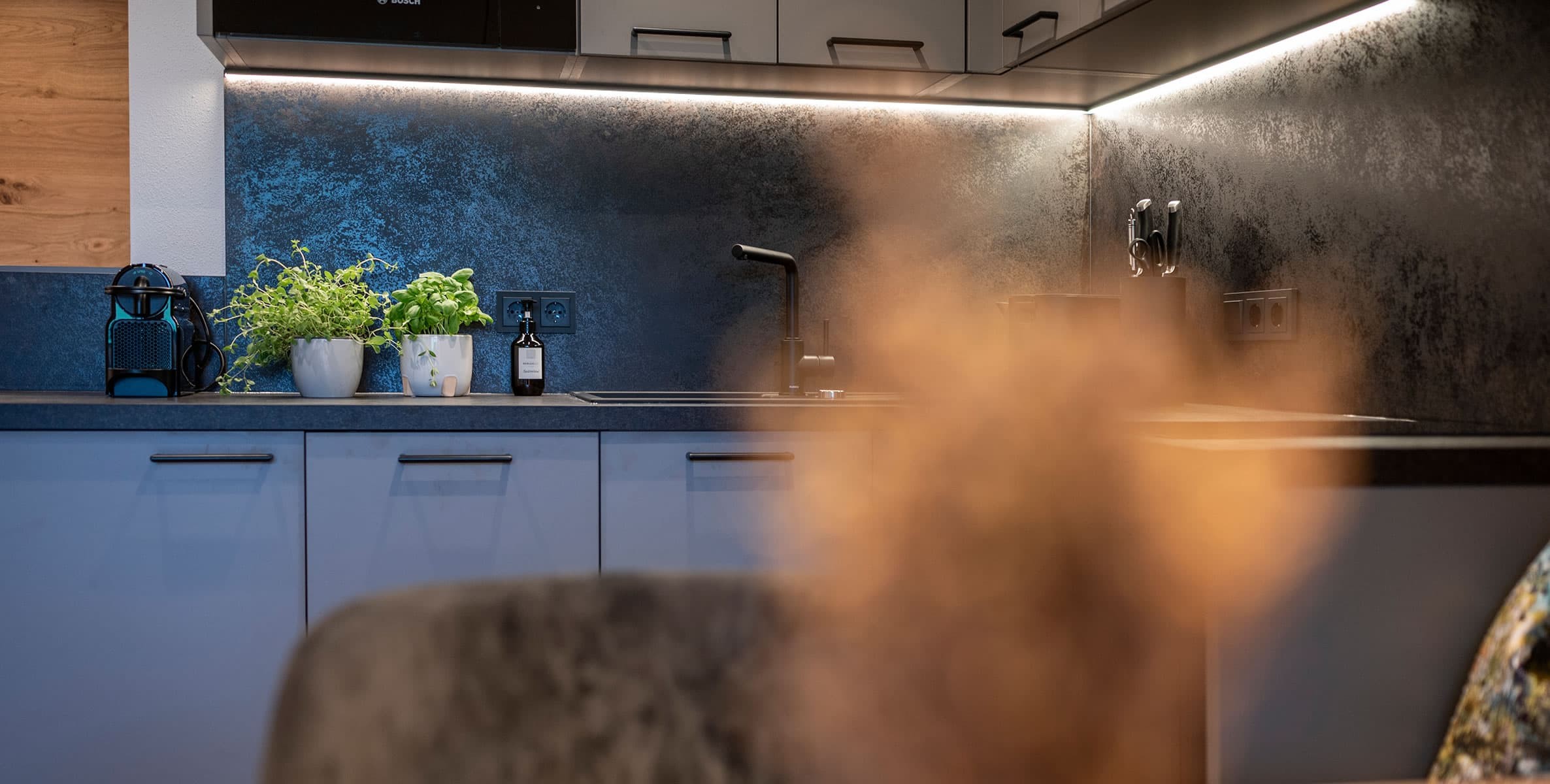 Küche in der Ferienwohnung