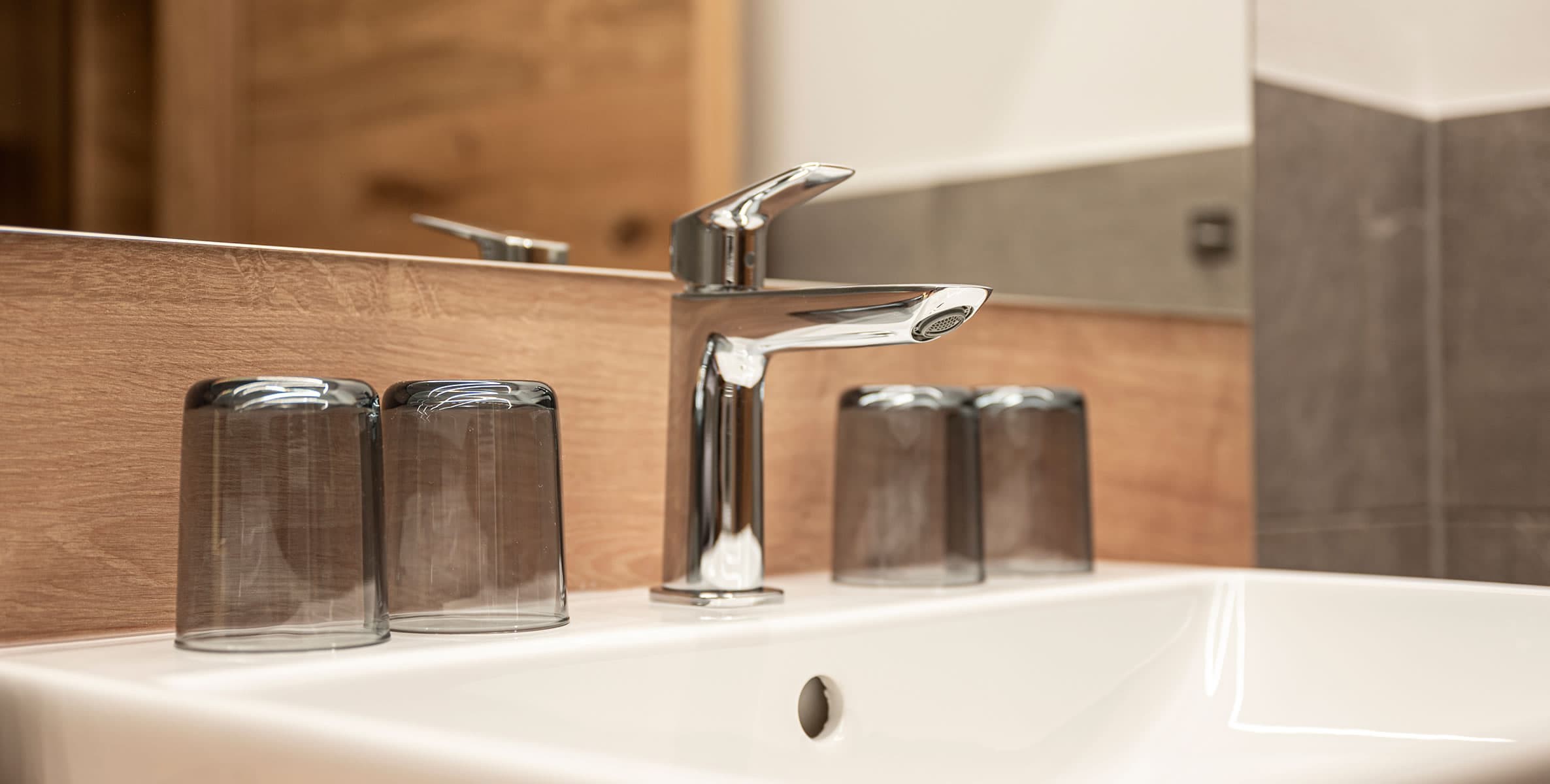 Waschbecken im Badezimmer in der Ferienwohnung