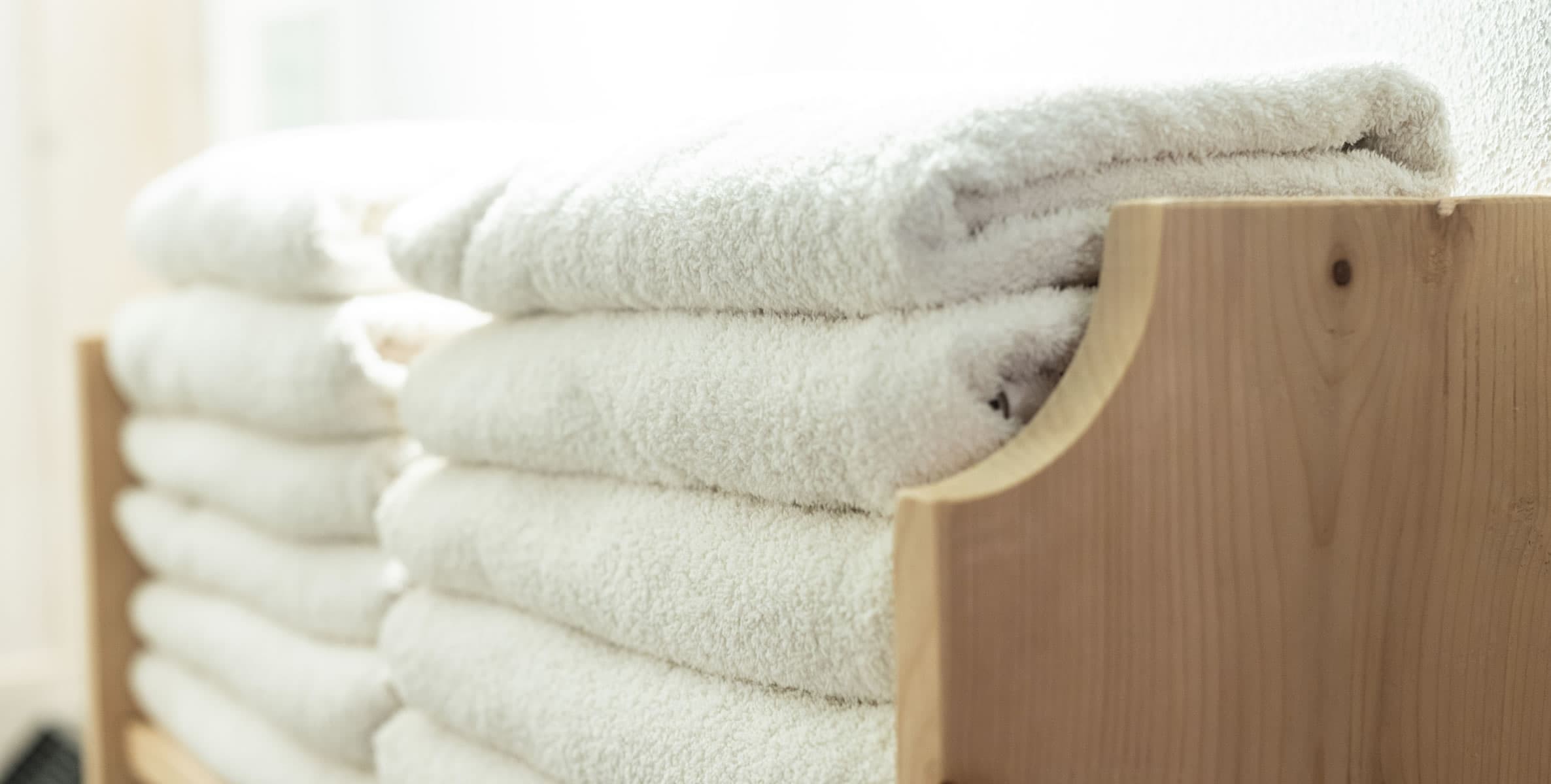 Badetücher im Wellnessbereich