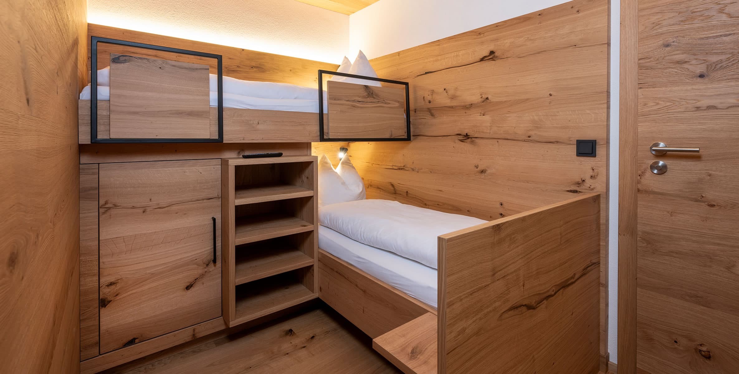 Schlafzimmer mit Stockbett in der Ferienwohnung