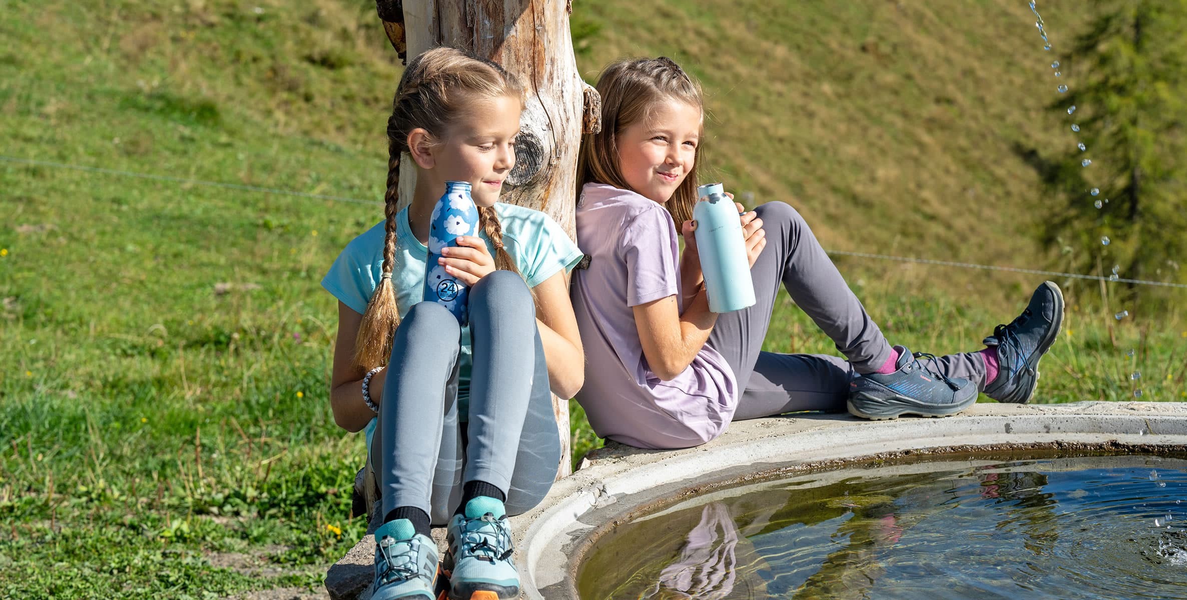 Abkühlung beim Brunnen