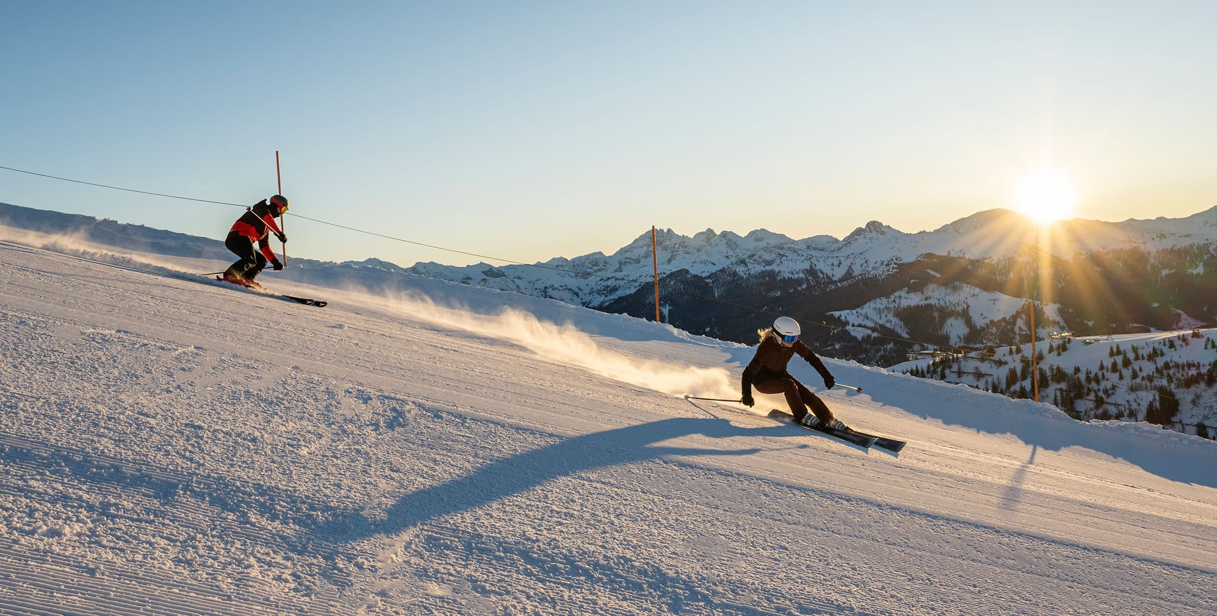 Skifahrer in der Skiregion Großarltal-Dorfgastein