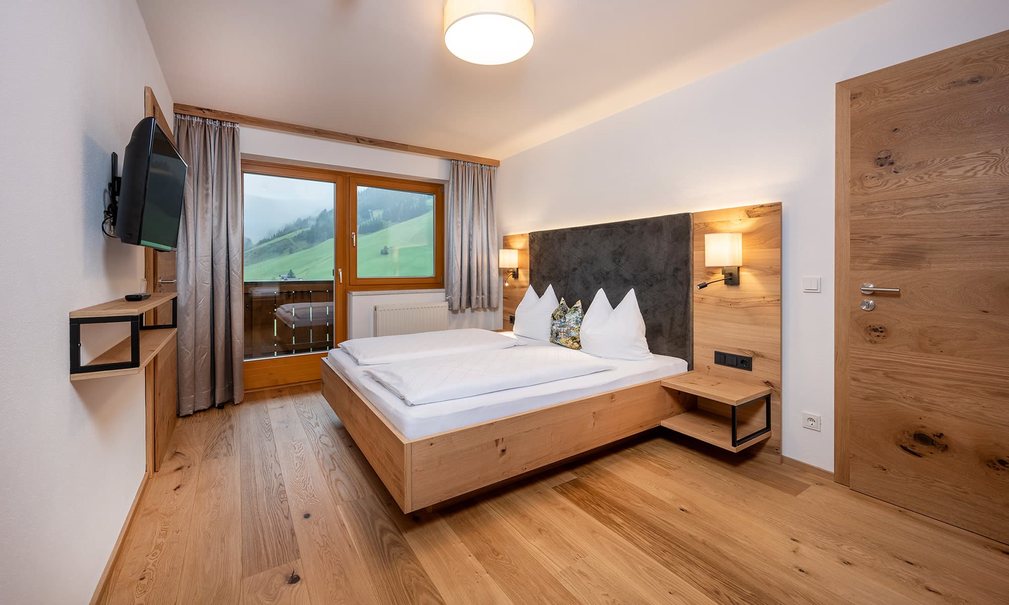 Schlafzimmer im Apartment Ausblick deluxe